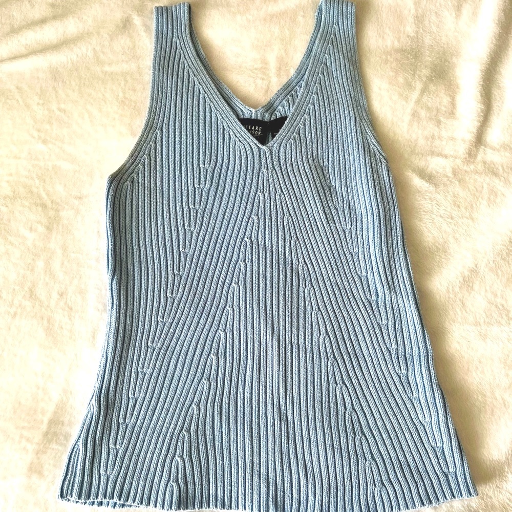 Blue V-Neck Tank